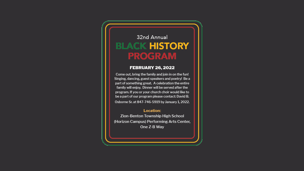 32nd Annual Black History Program at Zion-Benton Township High School